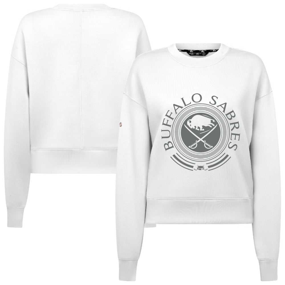 Buffalo Sabres Levelwear Women's Slate & Snow Sponge Tri-Blend Sweatshirt Outlet