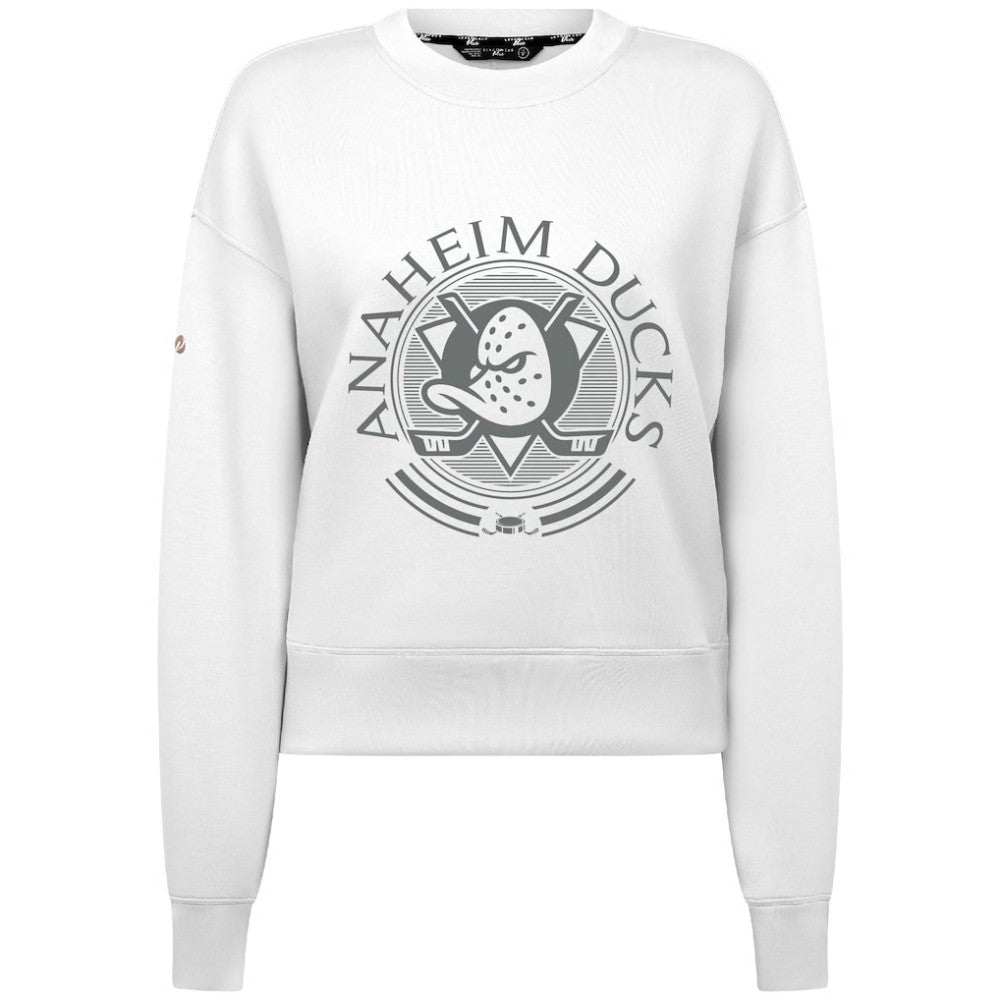 Anaheim Ducks Levelwear Women's Slate & Snow Sponge Tri-Blend Sweatshirt For Sale