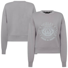 Los Angeles Kings Levelwear Women's Slate & Snow Sponge Tri-Blend Sweatshirt Outlet