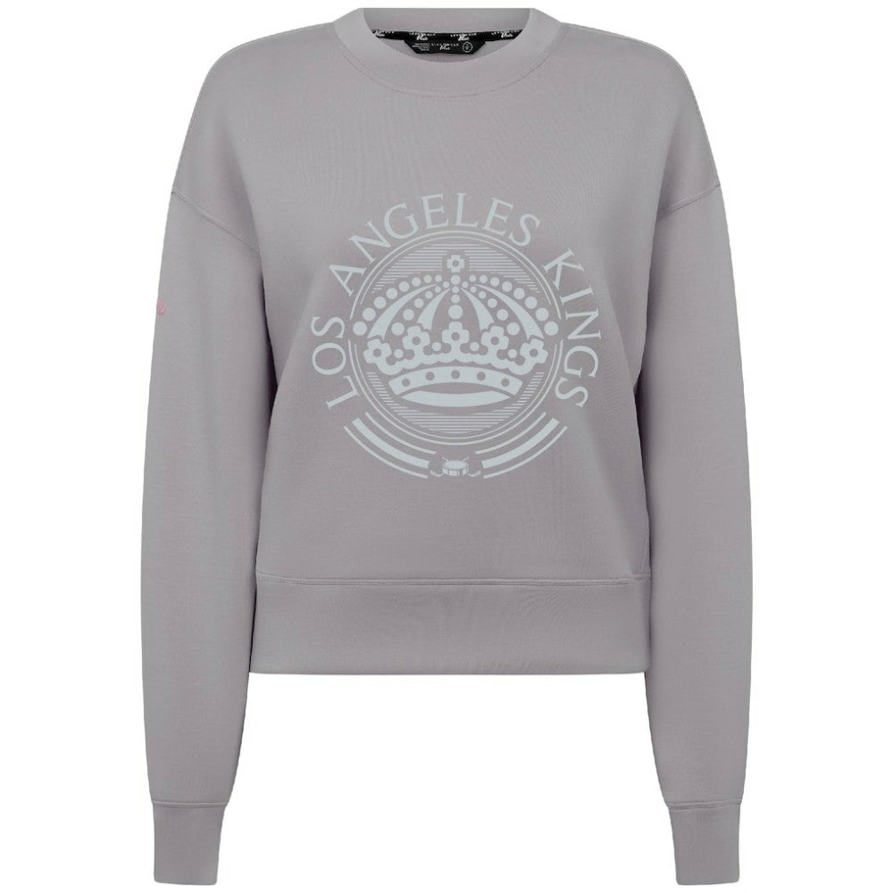 Los Angeles Kings Levelwear Women's Slate & Snow Sponge Tri-Blend Sweatshirt Outlet