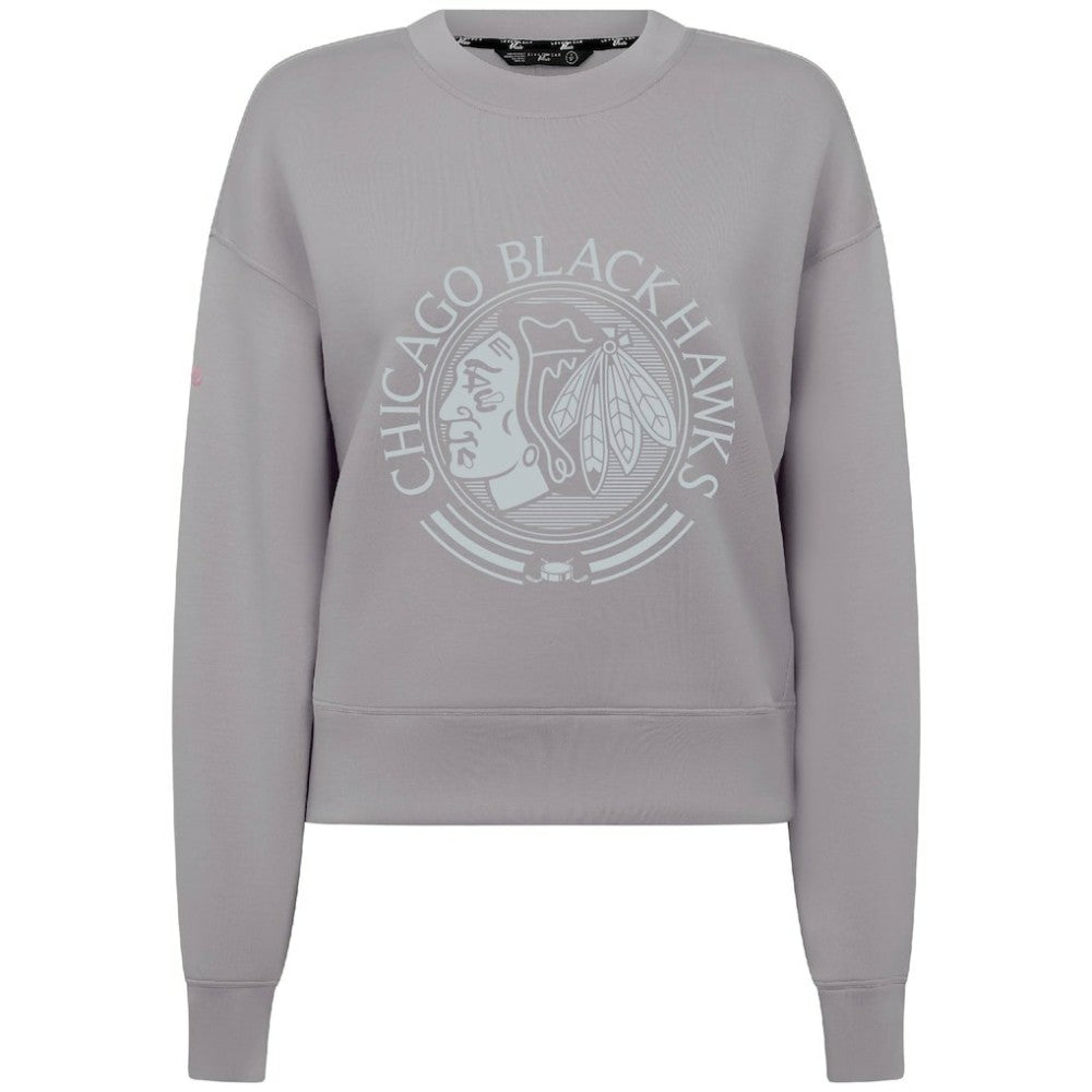 Chicago Blackhawks Levelwear Women's Slate & Snow Sponge Tri-Blend Sweatshirt Online