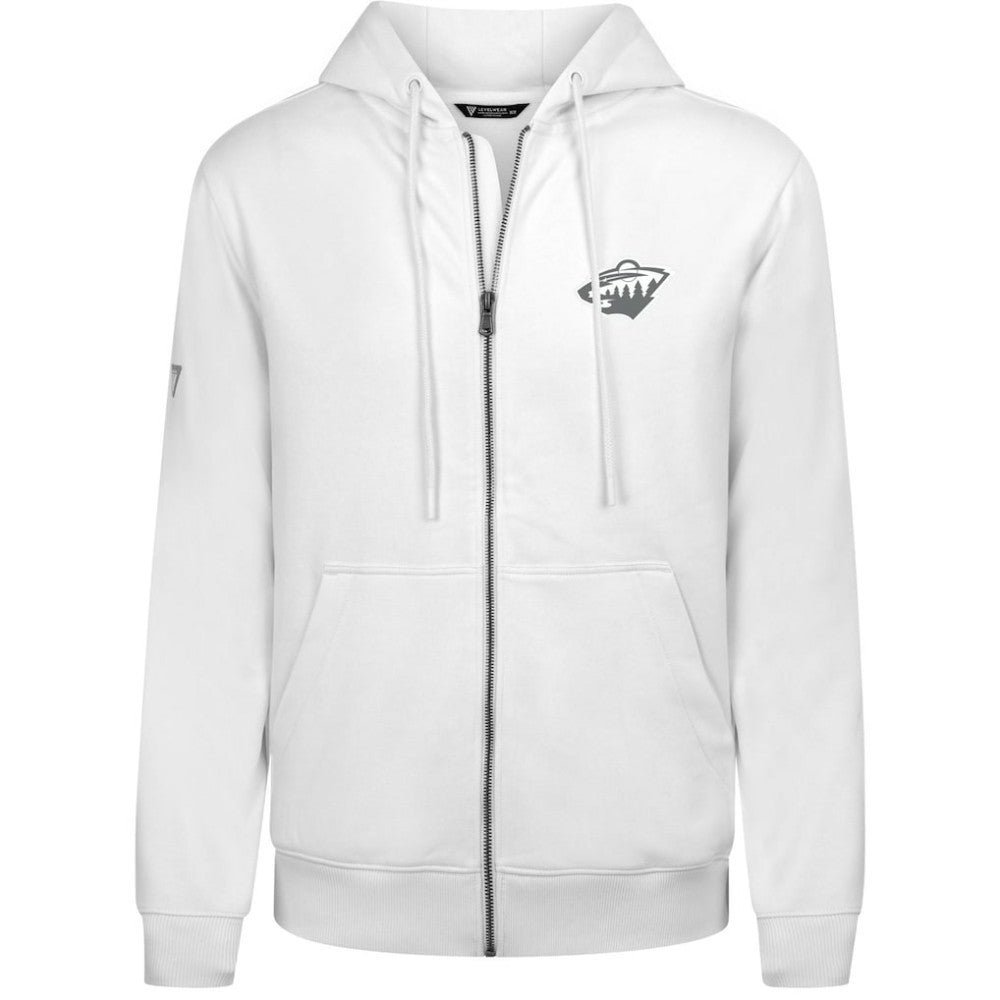Minnesota Wild Levelwear Podium Chenille Logo Full-Zip Hoodie Sale