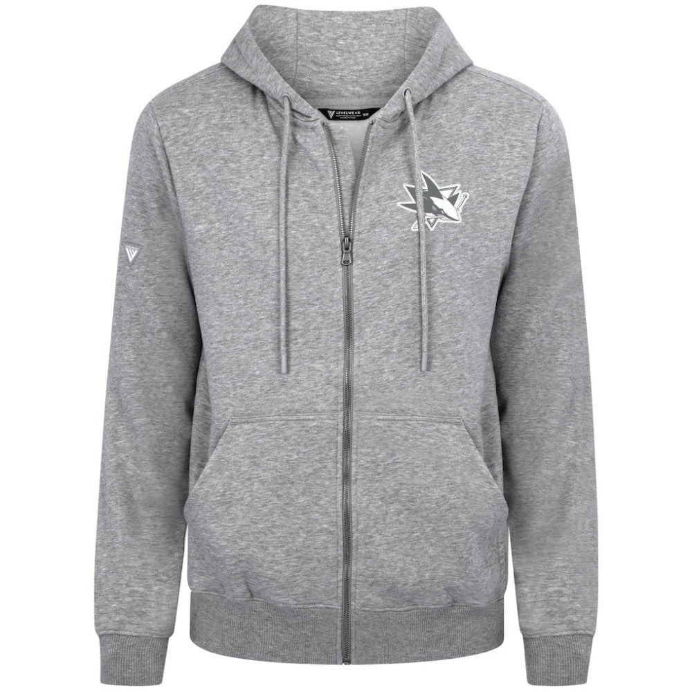 San Jose Sharks Levelwear Podium Chenille Logo Full-Zip Hoodie Discount