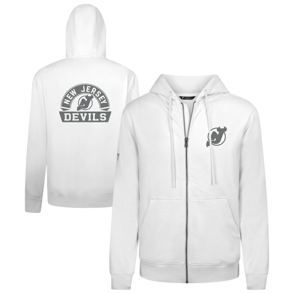 New Jersey Devils Levelwear Podium Chenille Logo Full-Zip Hoodie Outlet