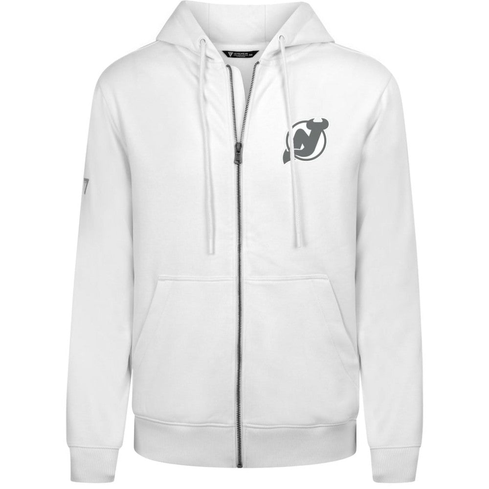 New Jersey Devils Levelwear Podium Chenille Logo Full-Zip Hoodie Outlet