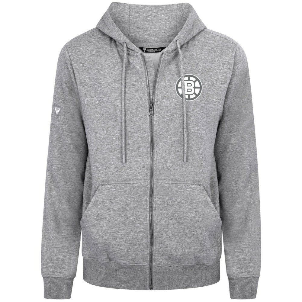 Boston Bruins Levelwear Podium Banner Arch Full-Zip Hoodie For Sale
