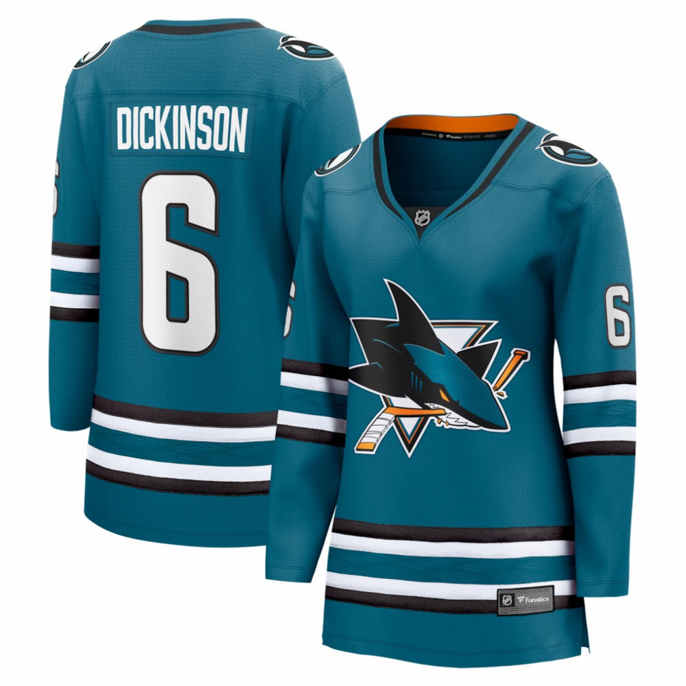 Sam Dickinson San Jose Sharks Fanatics Women's Home Breakaway Jersey Sale