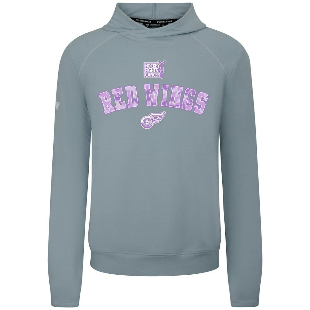 Detroit Red Wings Levelwear Hockey Fights Cancer Mandate Tri-Blend Hoodie Discount