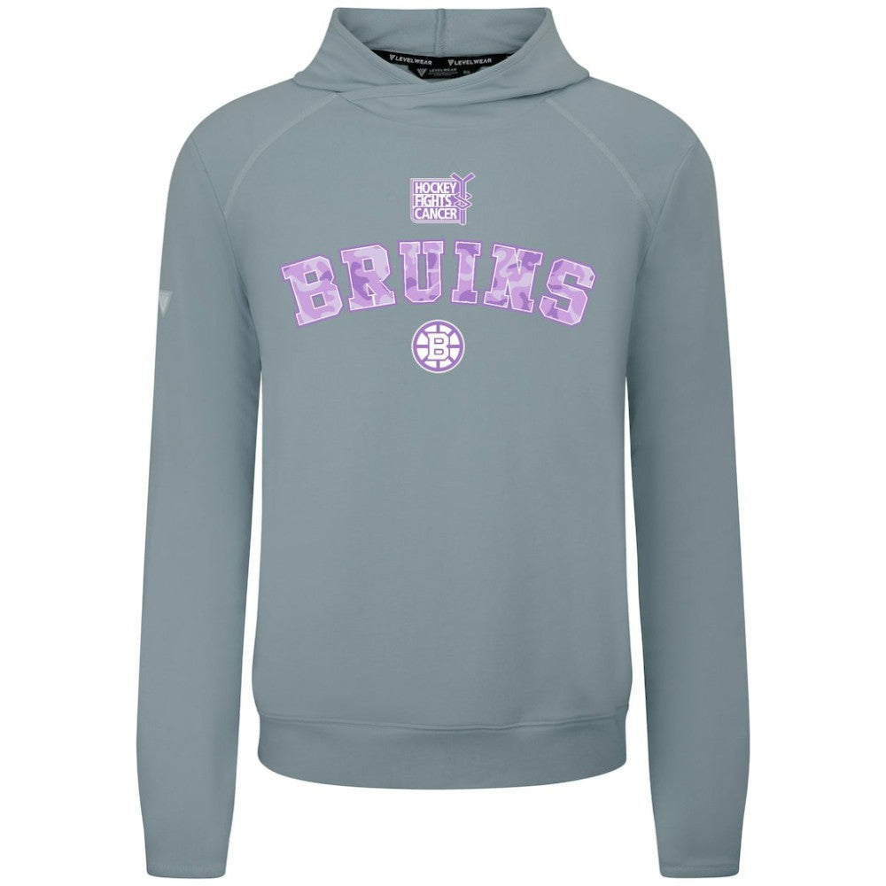 Boston Bruins Levelwear Hockey Fights Cancer Mandate Tri-Blend Hoodie For Sale