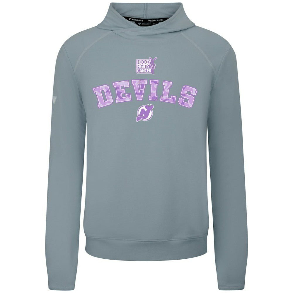 New Jersey Devils Levelwear Hockey Fights Cancer Mandate Tri-Blend Hoodie For Sale
