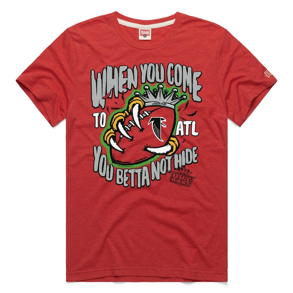 Atlanta Falcons  x OutKast Homage Unisex You Betta Not Hide Tri-Blend T-Shirt