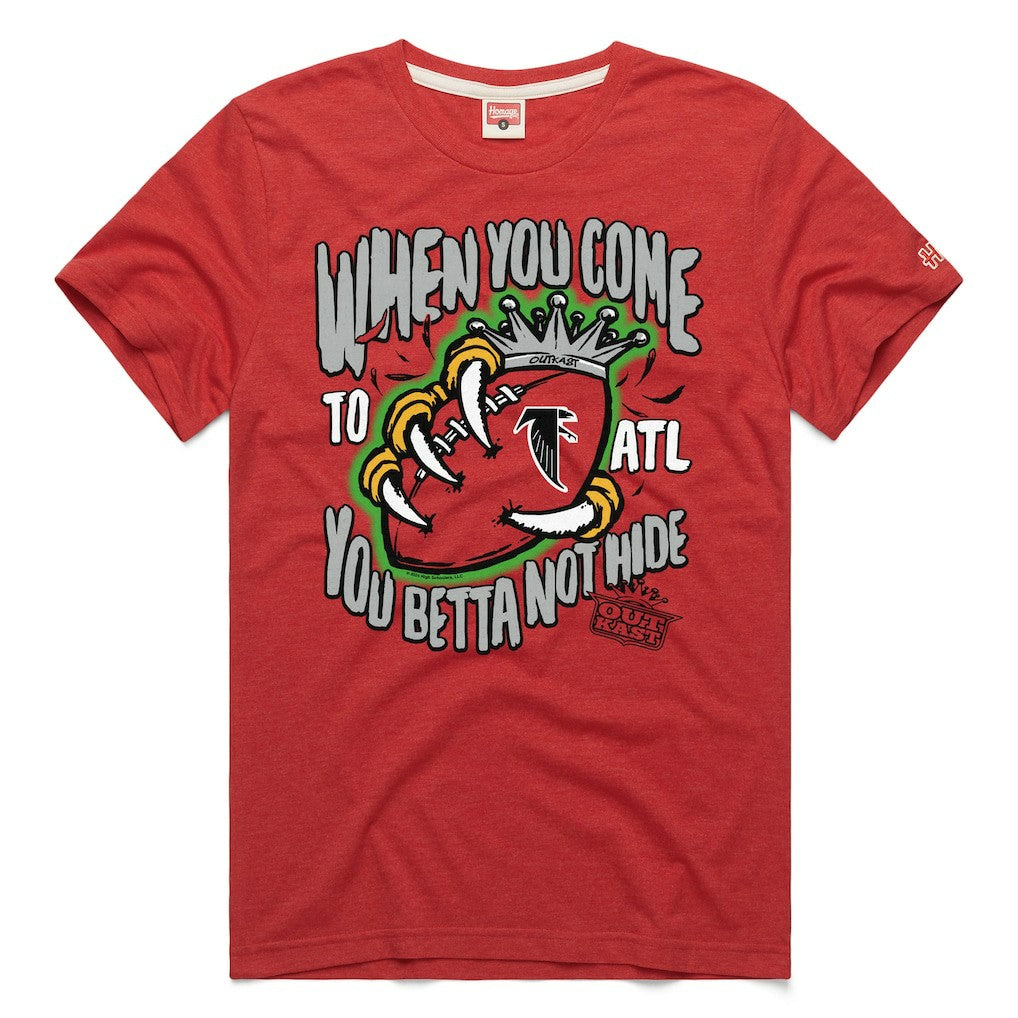 Atlanta Falcons  x OutKast Homage Unisex You Betta Not Hide Tri-Blend T-Shirt