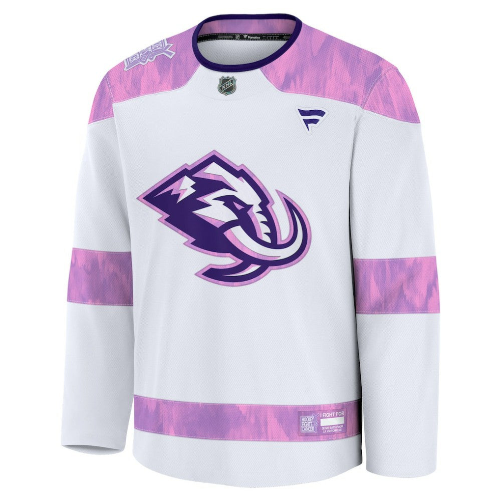 Utah Mammoth Fanatics Hockey Fights Cancer Survivor Practice Jersey Discount