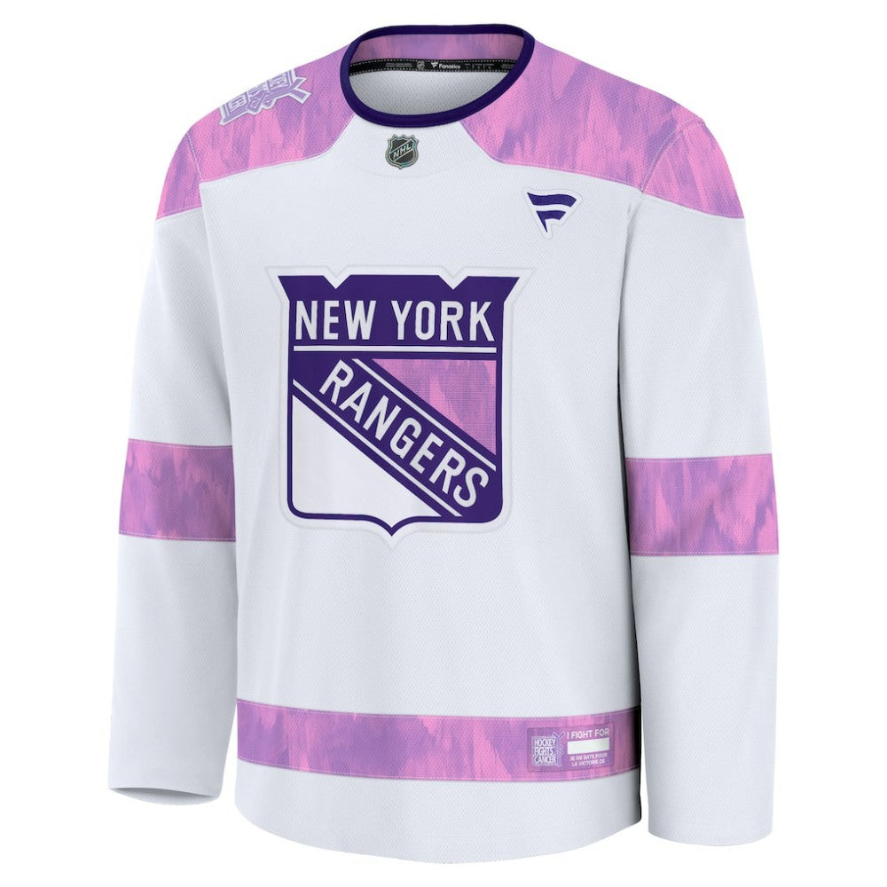 New York Rangers Fanatics Hockey Fights Cancer Survivor Practice Jersey Online