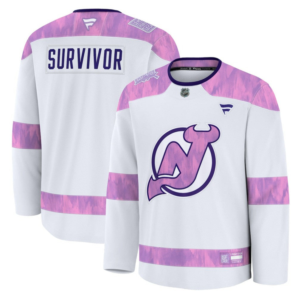 New Jersey Devils Fanatics Hockey Fights Cancer Survivor Practice Jersey Discount