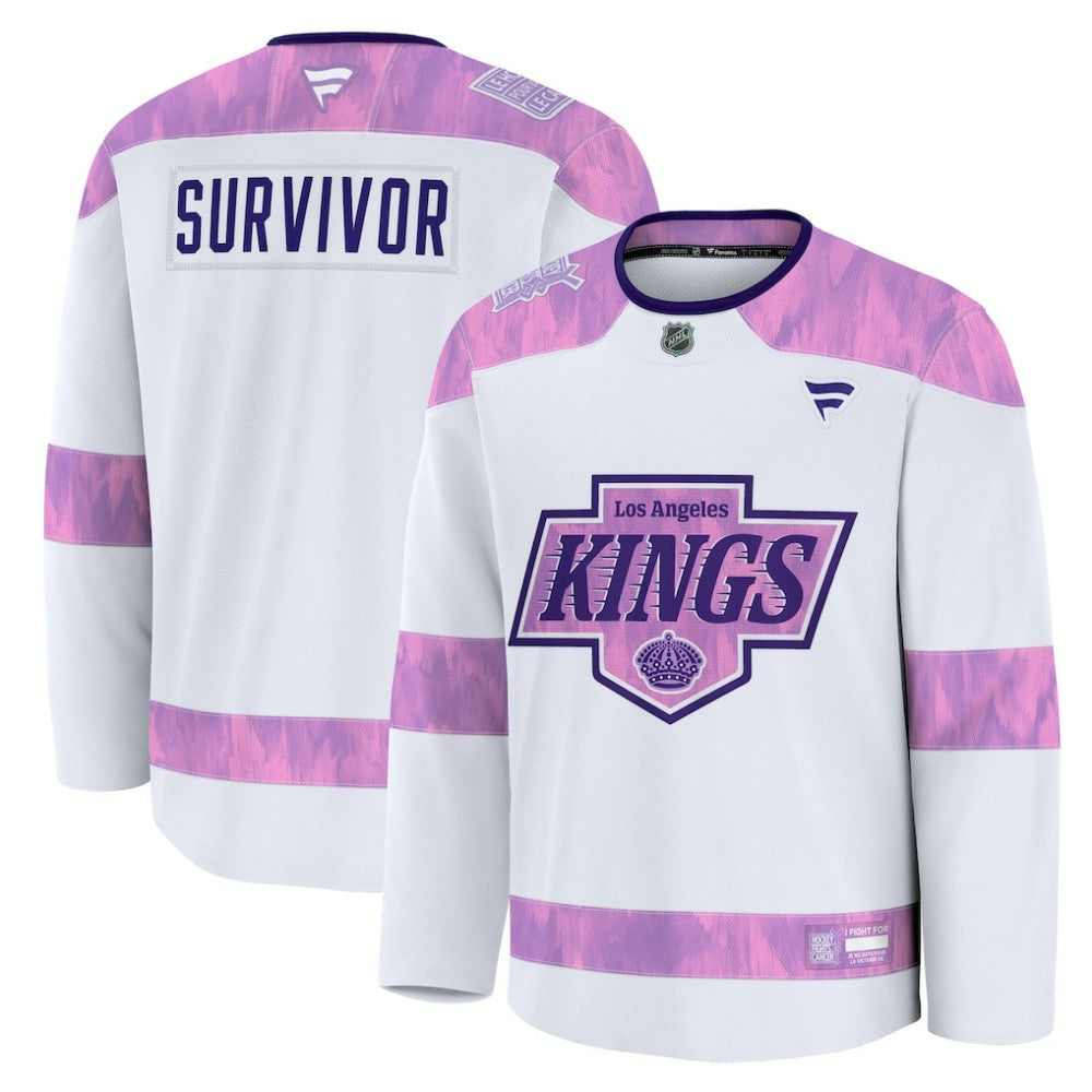 Los Angeles Kings Fanatics Hockey Fights Cancer Survivor Practice Jersey Online