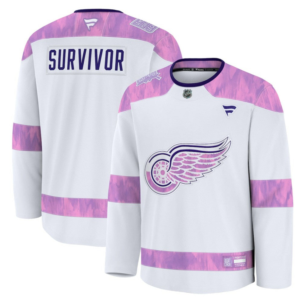 Detroit Red Wings Fanatics Hockey Fights Cancer Survivor Practice Jersey For Sale