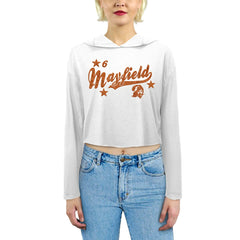 Tampa Bay Buccaneers  Baker Mayfield  Majestic Threads Women's Glitter Wordmark Hoodie