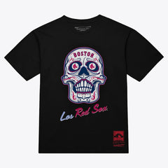 Boston Red Sox Mitchell & Ness Women's Sugar Skull Boxy T-Shirt | MLB US
