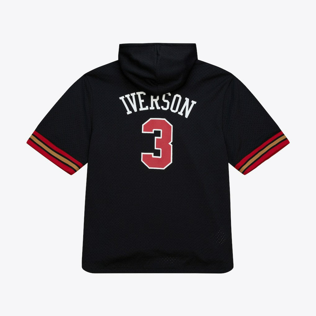 Allen Iverson Philadelphia 76ers Mesh Name & Number Short Sleeve Hoodie Online