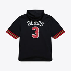 Allen Iverson Philadelphia 76ers Mesh Name & Number Short Sleeve Hoodie Online