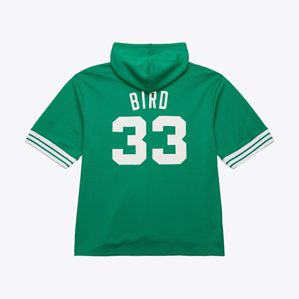 Larry Bird Boston Celtics Mesh Name & Number Short Sleeve Hoodie Online