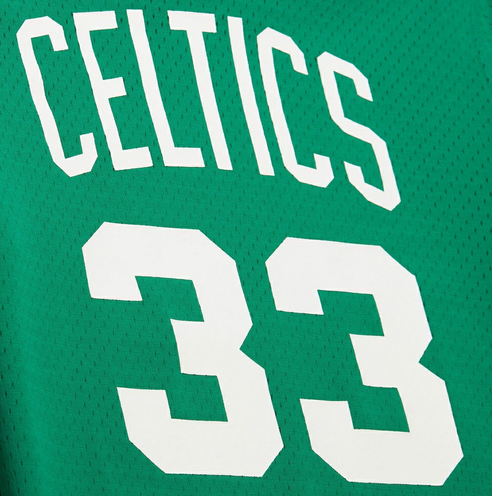 Larry Bird Boston Celtics Mesh Name & Number Short Sleeve Hoodie Online