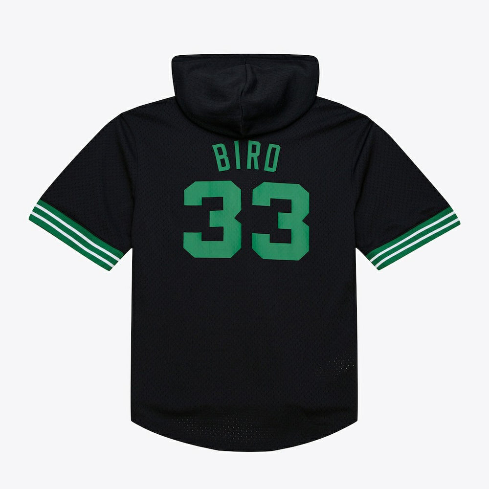 Larry Bird Boston Celtics Mesh Name & Number Short Sleeve Hoodie Online