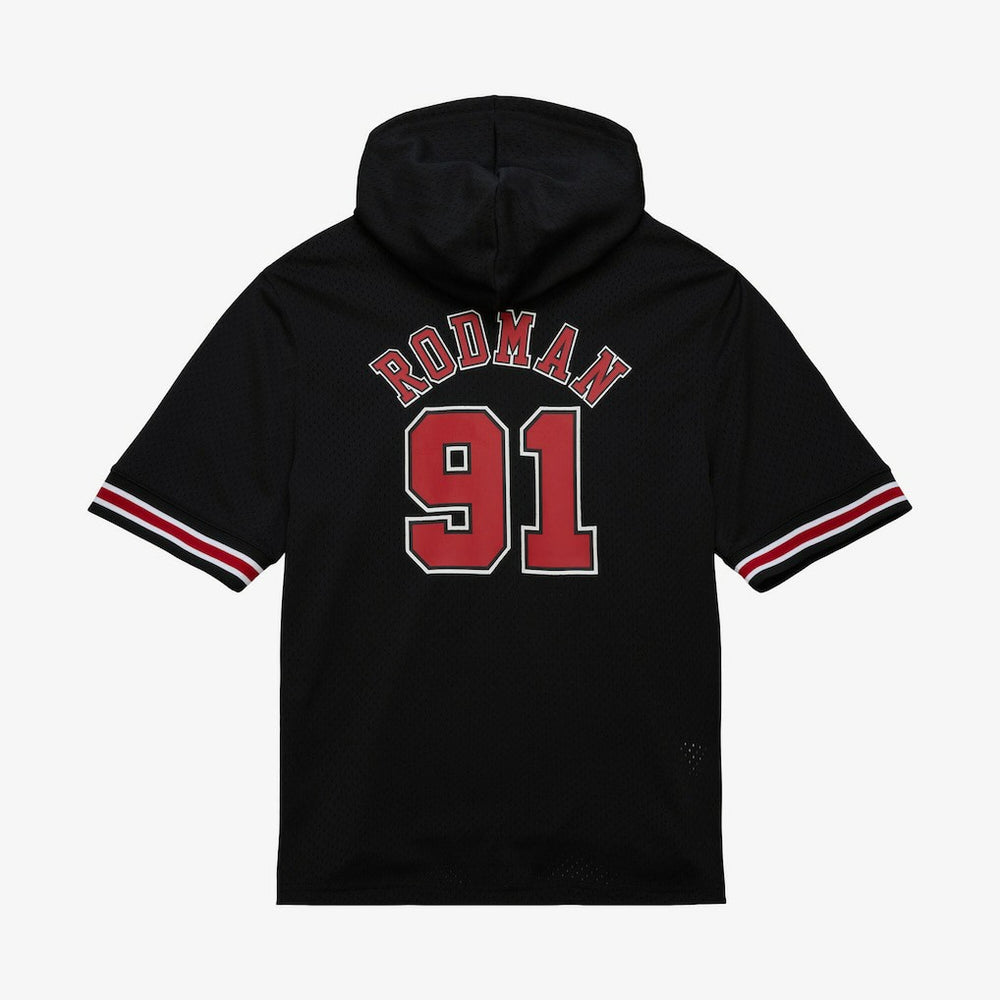 Dennis Rodman Chicago Bulls Mesh Name & Number Short Sleeve Hoodie sale Online