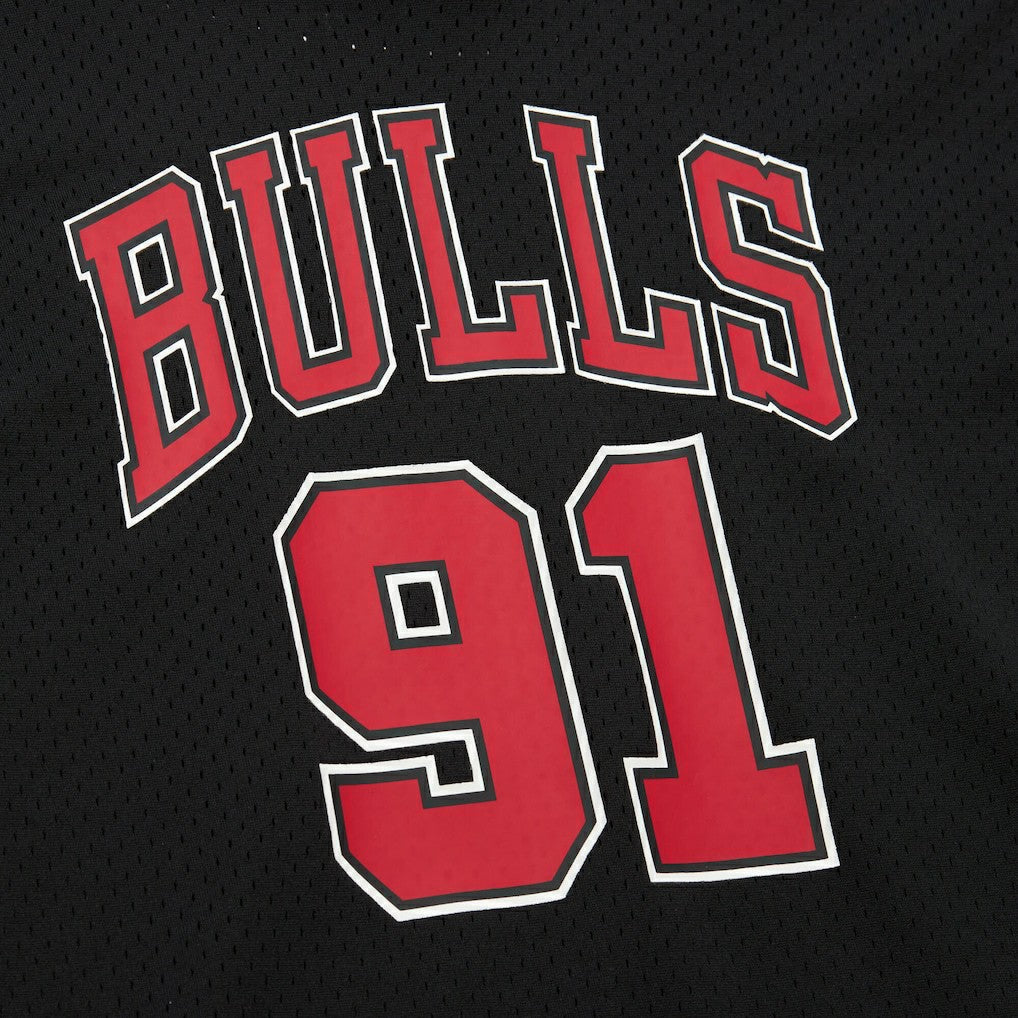Dennis Rodman Chicago Bulls Mesh Name & Number Short Sleeve Hoodie sale Online