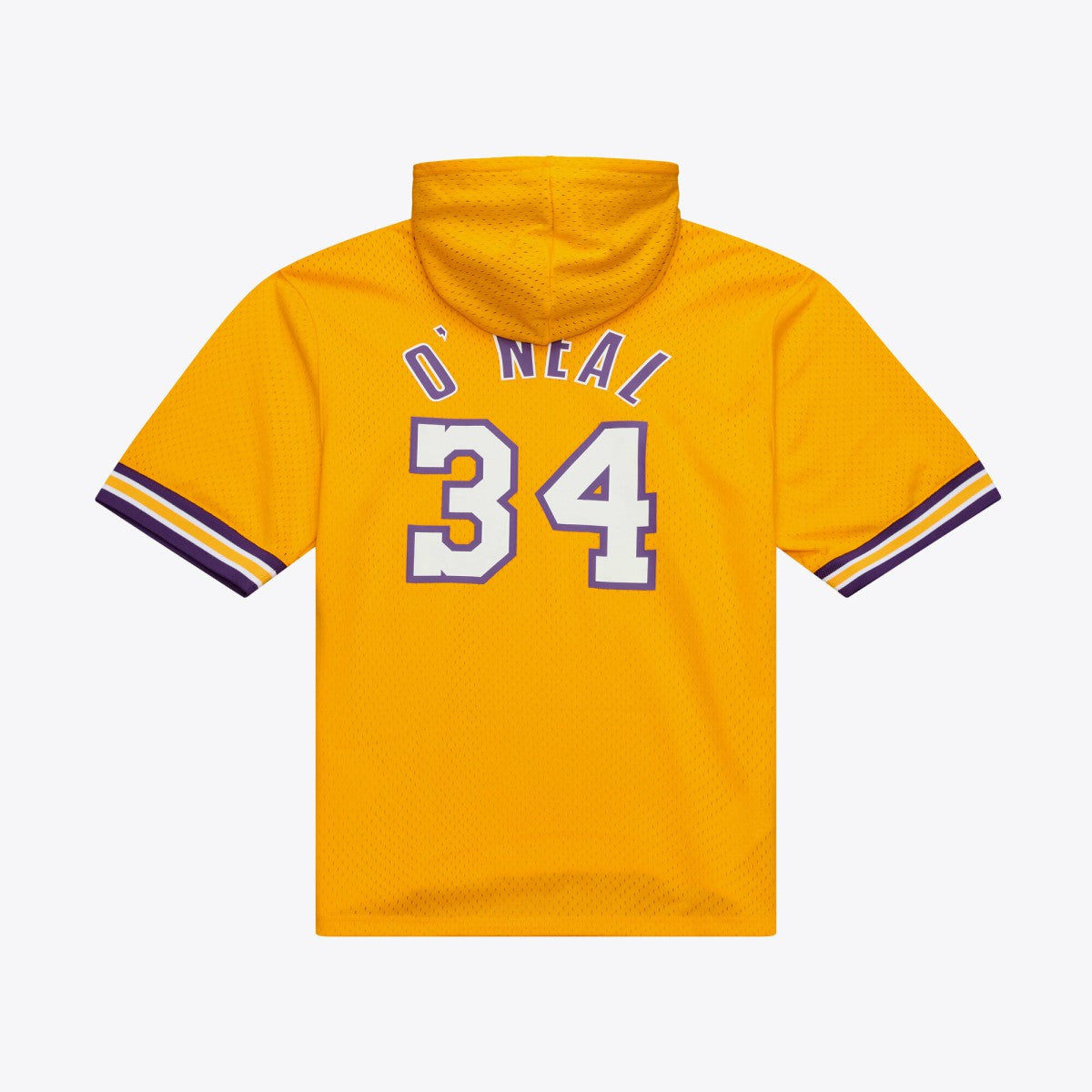Shaquille O'Neal Los Angeles Lakers Mesh Name & Number Short Sleeve Hoodie New