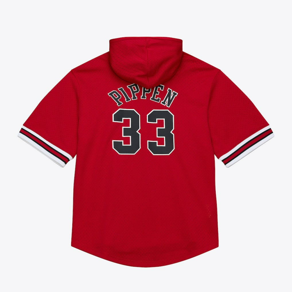 Scottie Pippen Chicago Bulls Mesh Name & Number Short Sleeve Hoodie sale Discount