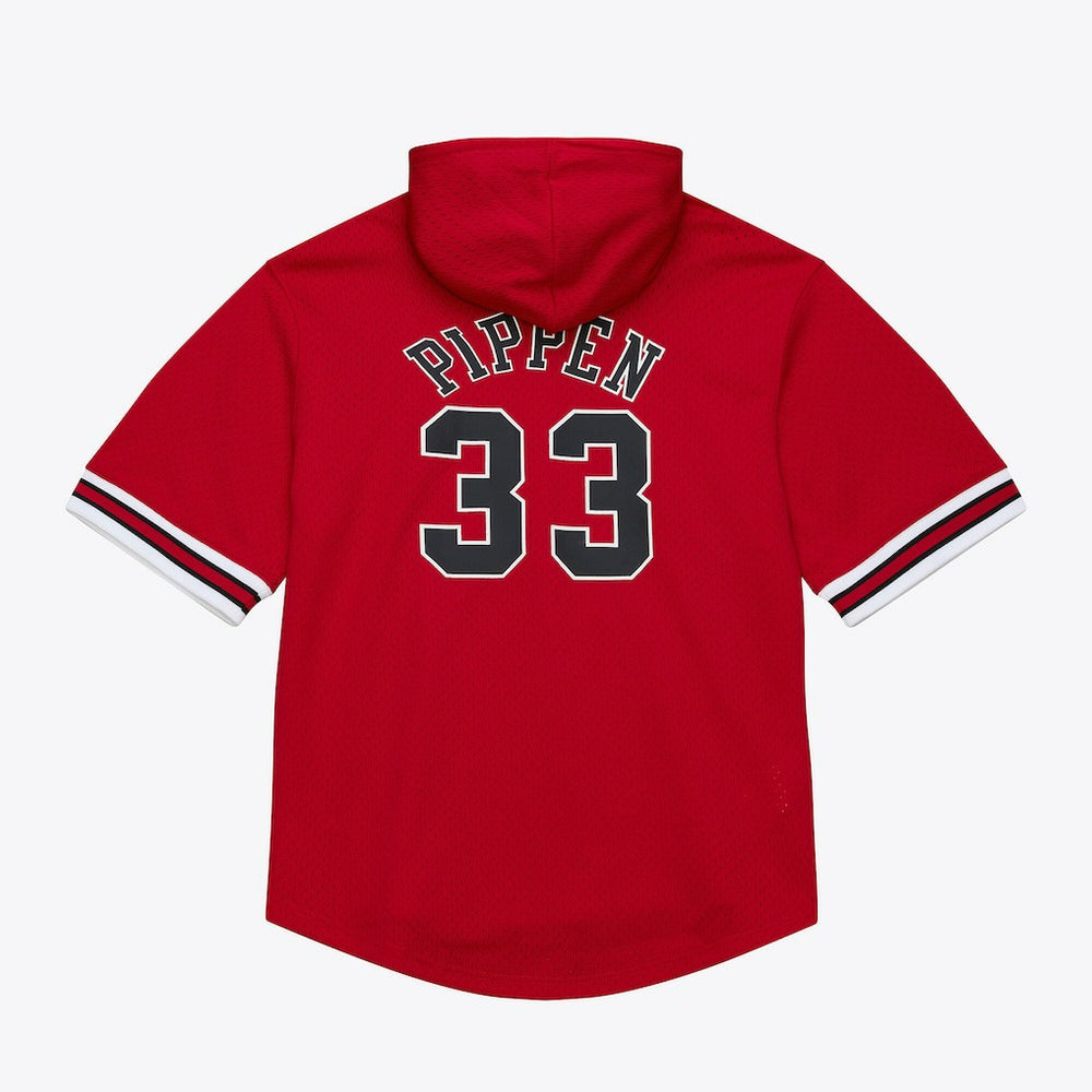Scottie Pippen Chicago Bulls Mesh Name & Number Short Sleeve Hoodie sale Discount
