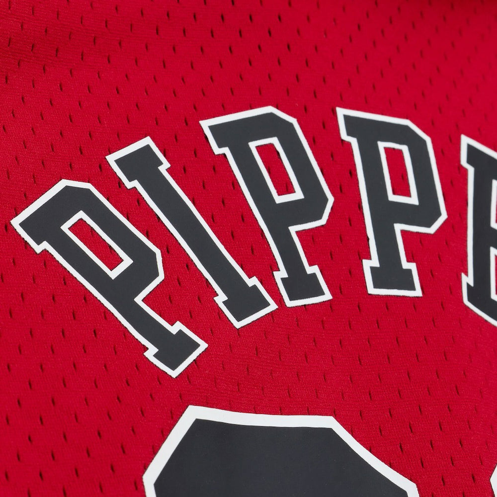Scottie Pippen Chicago Bulls Mesh Name & Number Short Sleeve Hoodie sale Discount