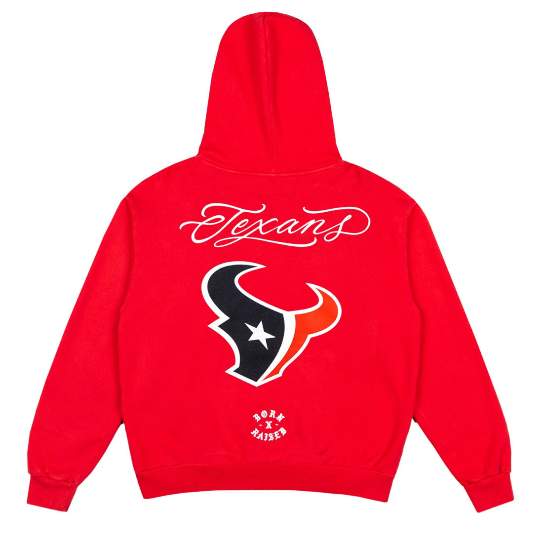Houston Texans  Born x Raised Unisex Fine Line Hoodie