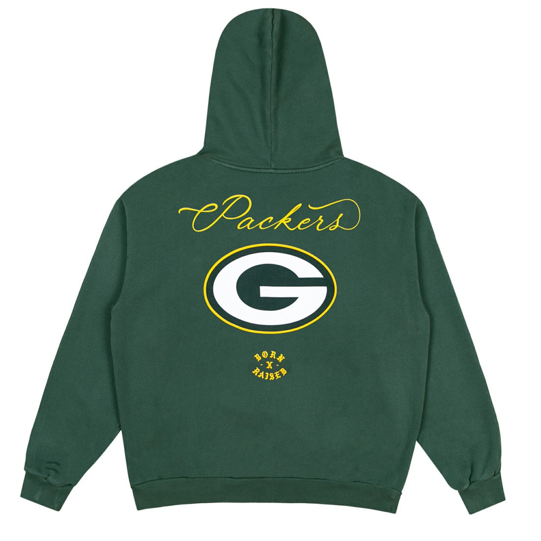 Green Bay Packers  Born x Raised Unisex Fine Line Hoodie