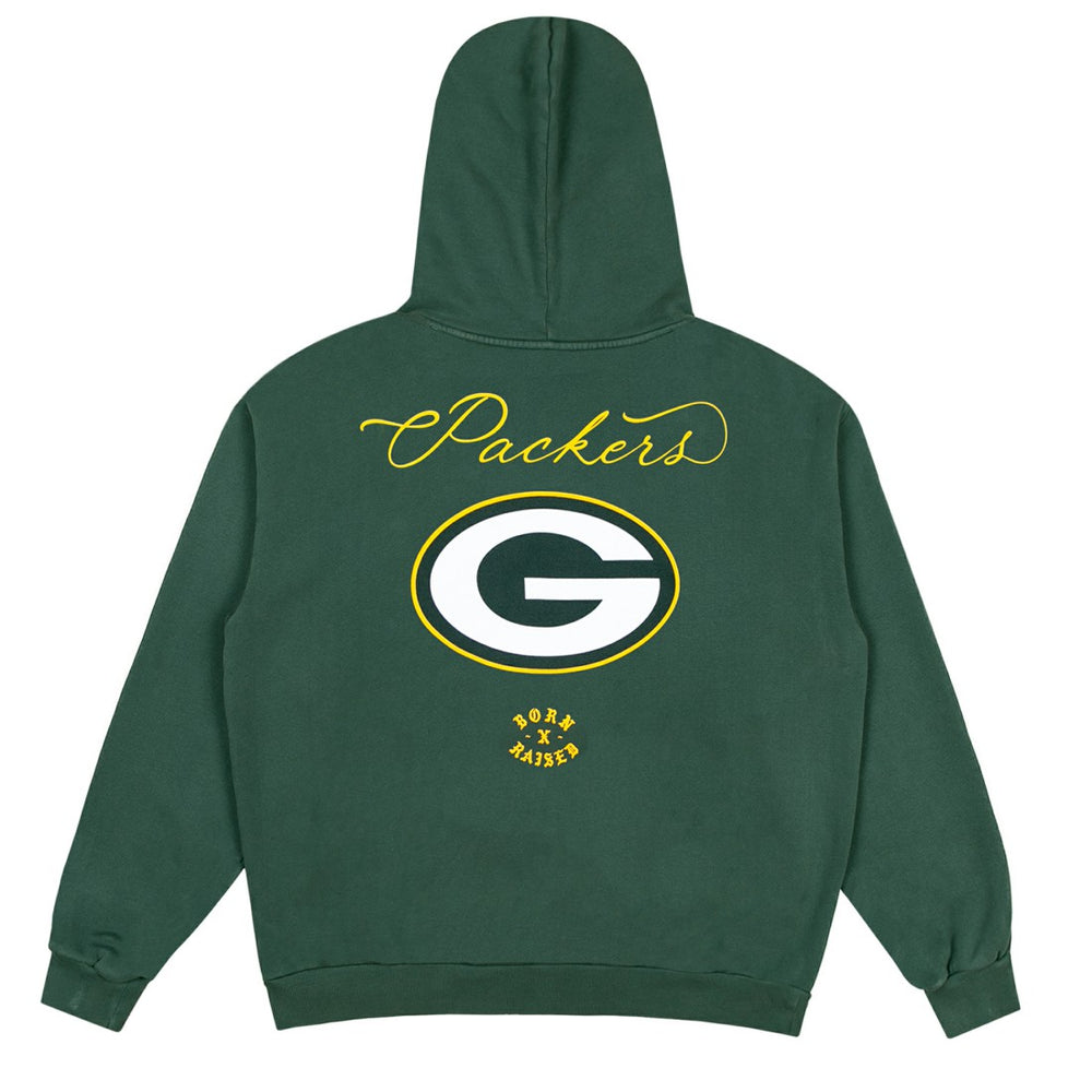 Green Bay Packers  Born x Raised Unisex Fine Line Hoodie