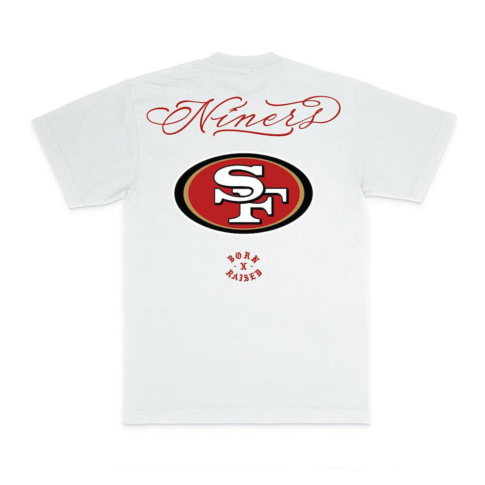 San Francisco 49ers  Born x Raised Unisex Fine Line T-Shirt