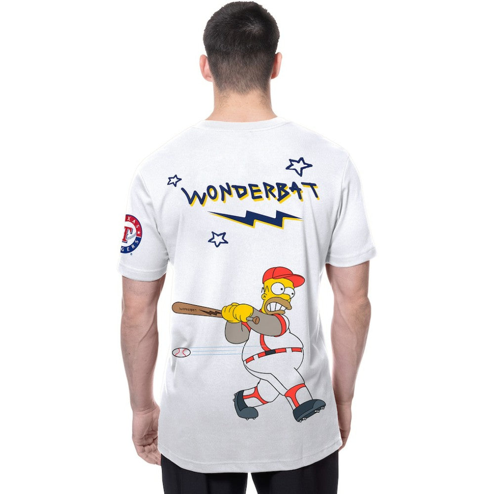 Texas Rangers New Era MLB x Simpsons Homer Wonderbat T-Shirt | MLB For sale