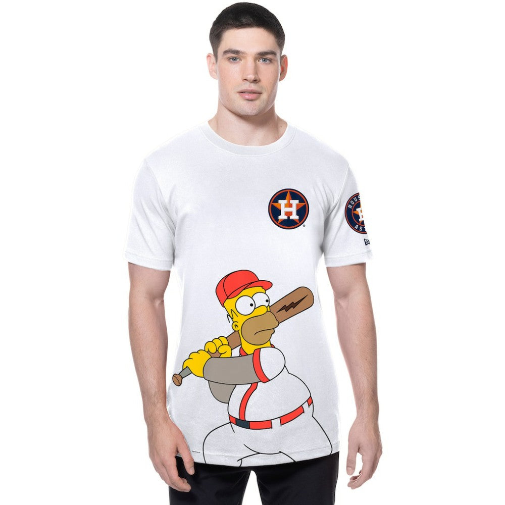 Houston Astros New Era MLB x Simpsons Homer Wonderbat T-Shirt | MLB Outlet