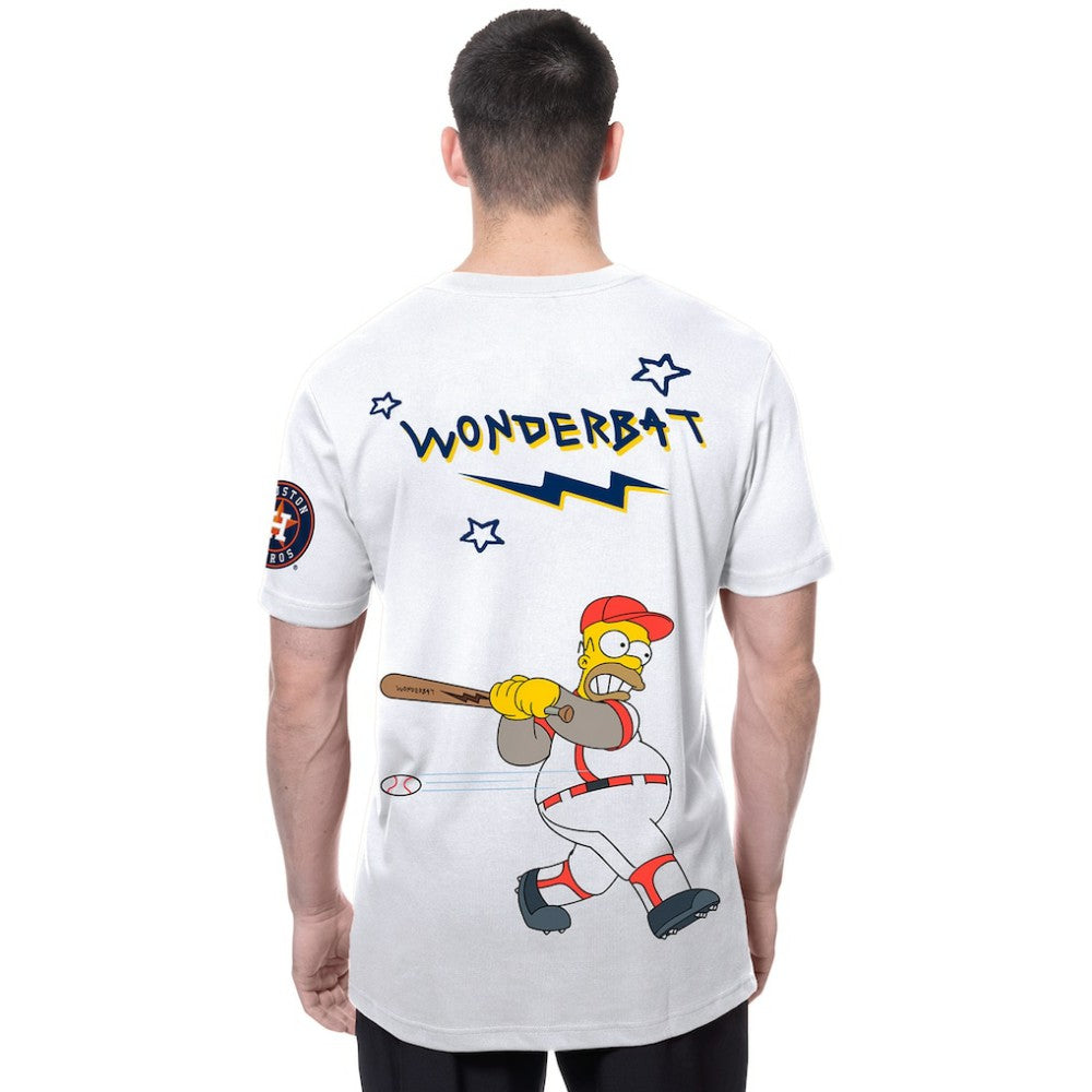Houston Astros New Era MLB x Simpsons Homer Wonderbat T-Shirt | MLB Outlet