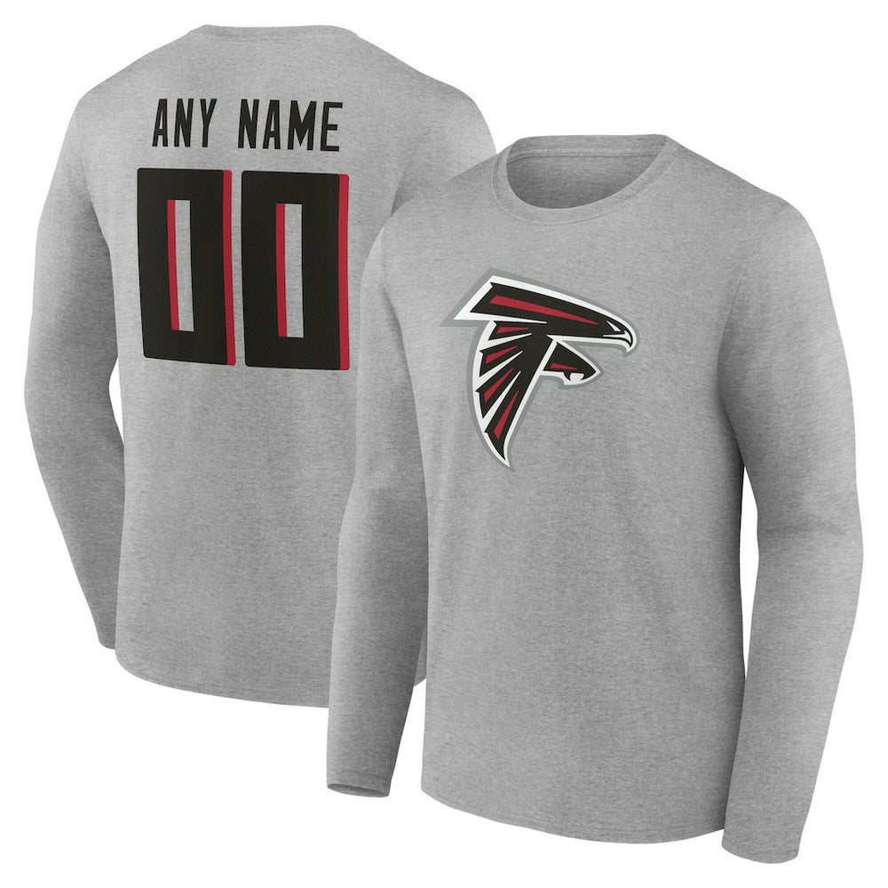 Atlanta Falcons  Team Authentic Personalized Name & Number Long Sleeve T-Shirt