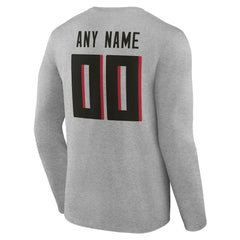 Atlanta Falcons  Team Authentic Personalized Name & Number Long Sleeve T-Shirt