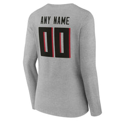 Atlanta Falcons  Women's Team Authentic Personalized Name & Number Long Sleeve V-Neck T-Shirt