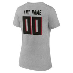 Atlanta Falcons  Women's Team Authentic Personalized Name & Number V-Neck T-Shirt