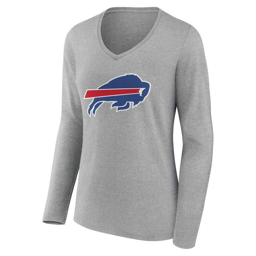 Buffalo Bills  Women's Team Authentic Personalized Name & Number Long Sleeve V-Neck T-Shirt