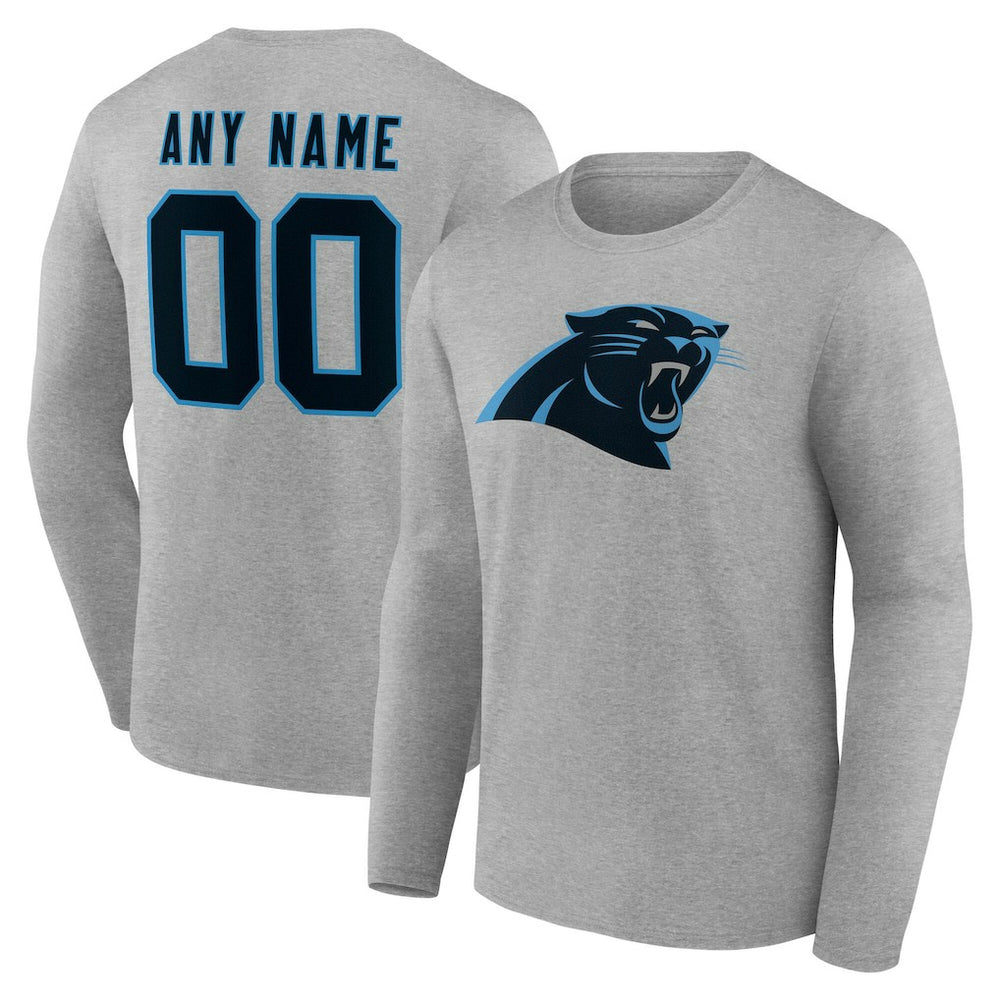 Carolina Panthers  Team Authentic Personalized Name & Number Long Sleeve T-Shirt
