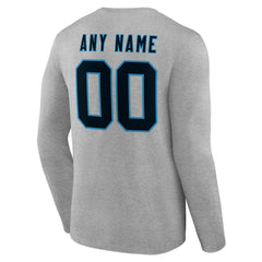 Carolina Panthers  Team Authentic Personalized Name & Number Long Sleeve T-Shirt