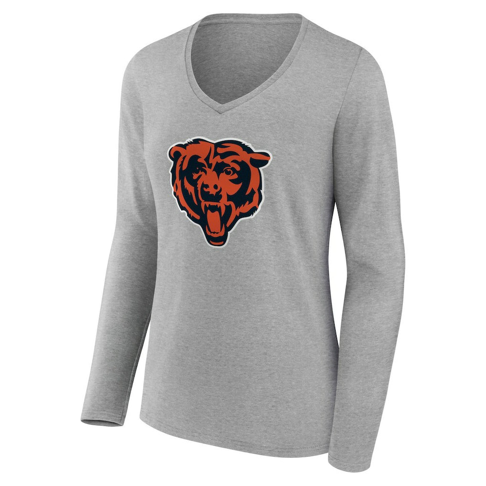 Chicago Bears  Women's Team Authentic Personalized Name & Number Long Sleeve V-Neck T-Shirt