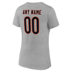 Chicago Bears  Women's Team Authentic Personalized Name & Number V-Neck T-Shirt